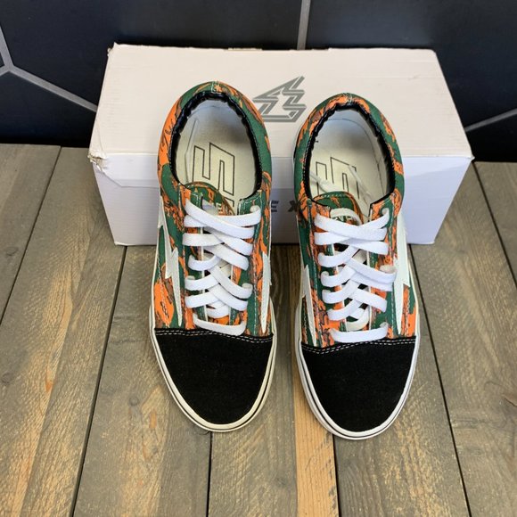 ~Used W/O Box Men Revenge x Storm II Volume 1 Orange Camo Low Top Sneaker Size 5 - Picture 3 of 6